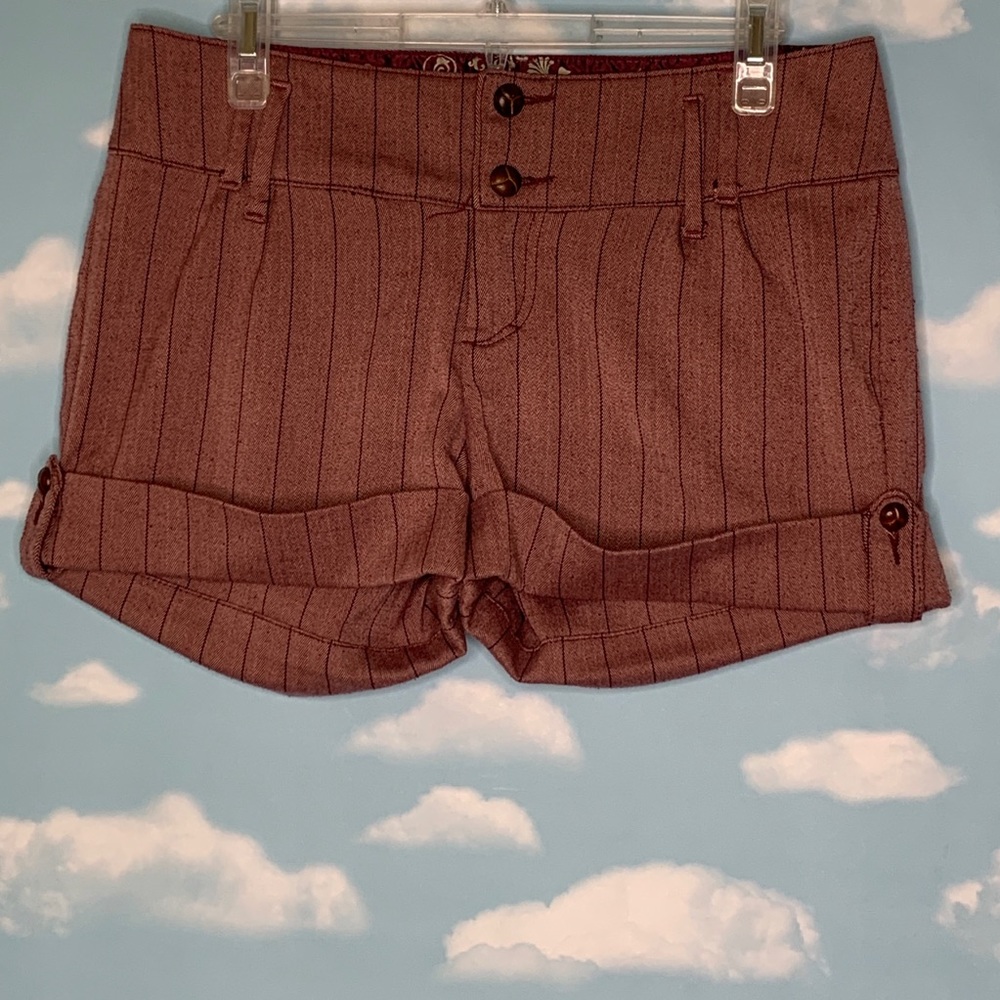 Grane- Maroon Pinstriped Shorts size 9
